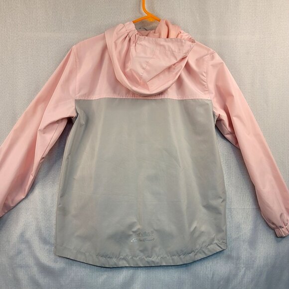 Eddie Bauer Kids Hooded Jacket Large Two-Tone Pink Windbreaker Water-Resistant - Picture 2 of 12